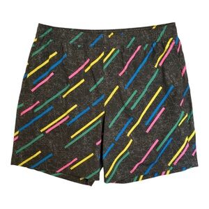 Chubbies the Galaxy Drivers 7" Shorts in Rainbow Stripe Size Large Lined Short